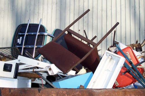 Various types of construction debris