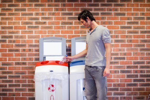 Professional waste management experts handling commercial waste
